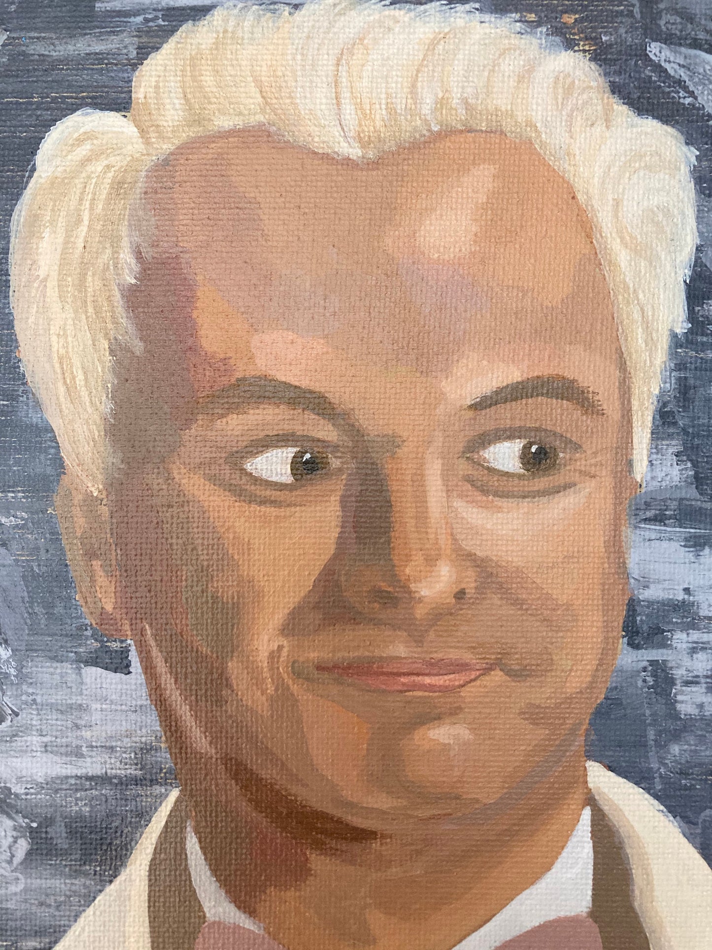 Detail of Painting of Aziraphael Good Omens Michael Sheen
